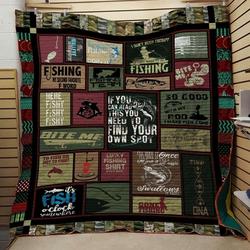Fishing Ah Quilt Derqwg and Home Decor