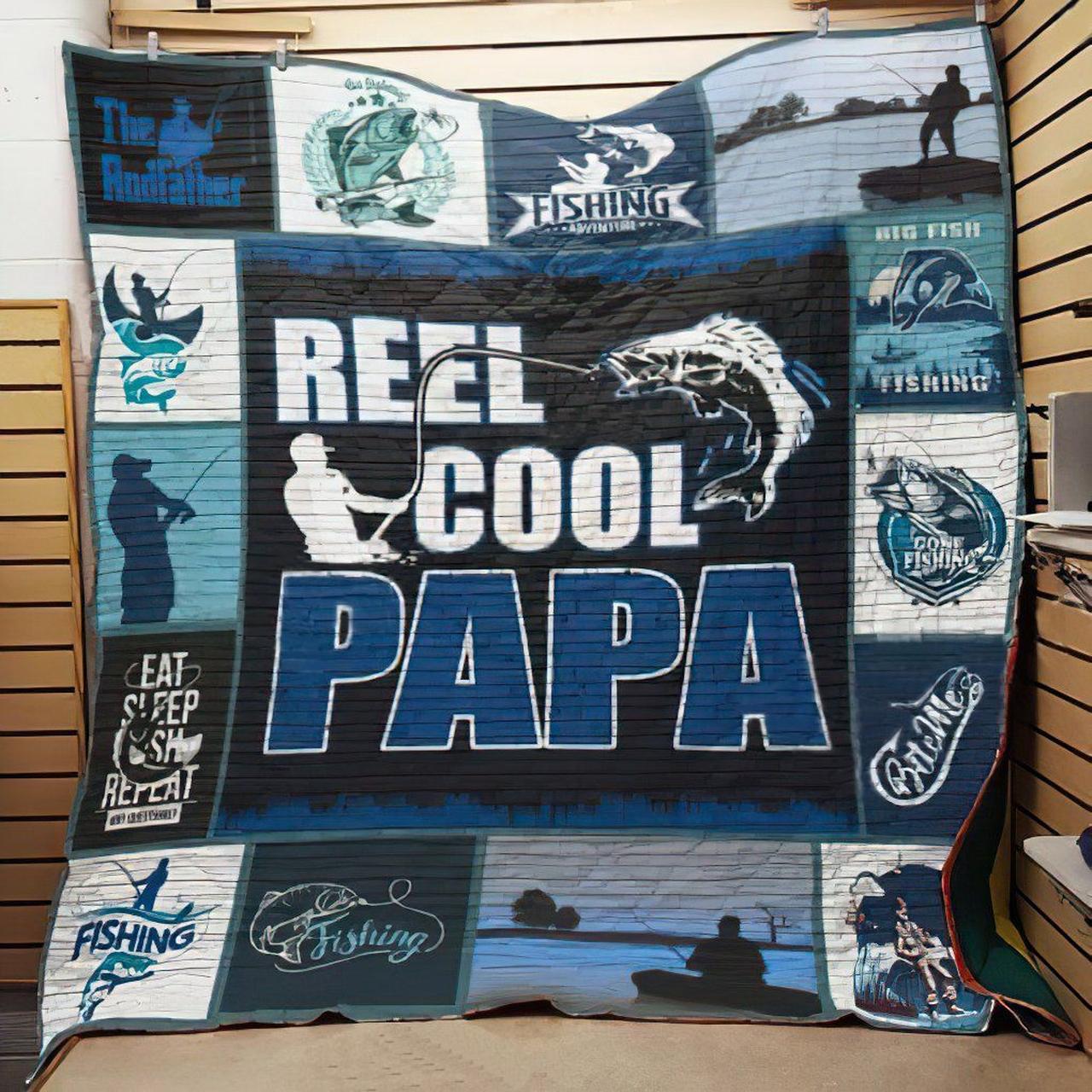 Fishing Dad Quilt Blanket and Home Decor
