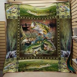 Fishing Quilt V7  and Home Decor