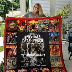 Five Finger Death Punch Anniversary Quilt Blanket and Home Decor