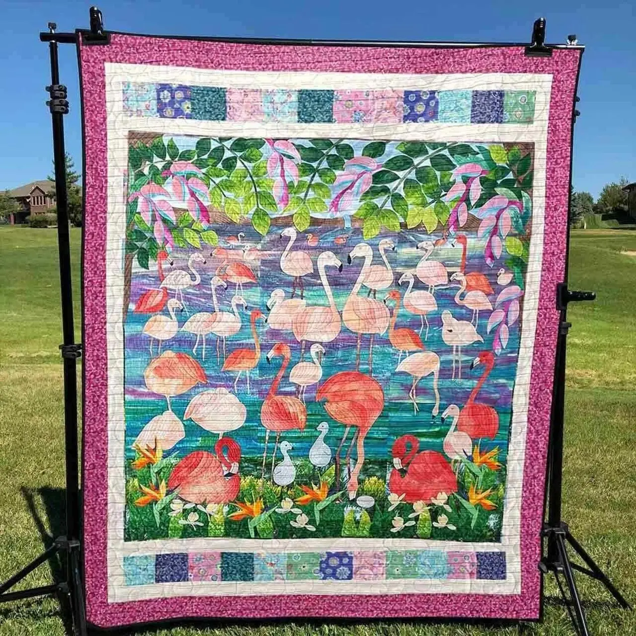 Flamingo Blanket Th0207 Quilt and Home Decor