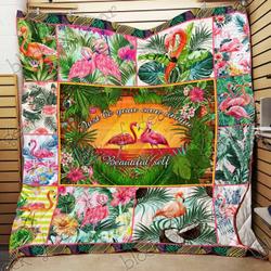 Flamingo Cl18100281Mdq Quilt Blanket and Home Decor