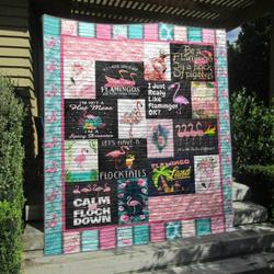 Flamingo Land Quilt Blanket Hp47  Quilt and Home Decor