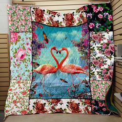 Flamingo Love Quilt and Home Decor