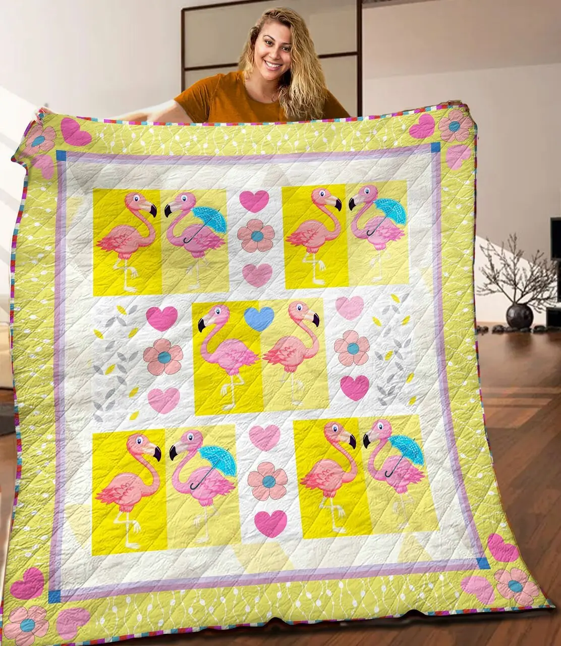 Flamingo Quilt Blanket C9B300340MI and Home Decor
