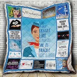 Flight Attendants Cl2100190Mdq Quilt Blanket and Home Decor