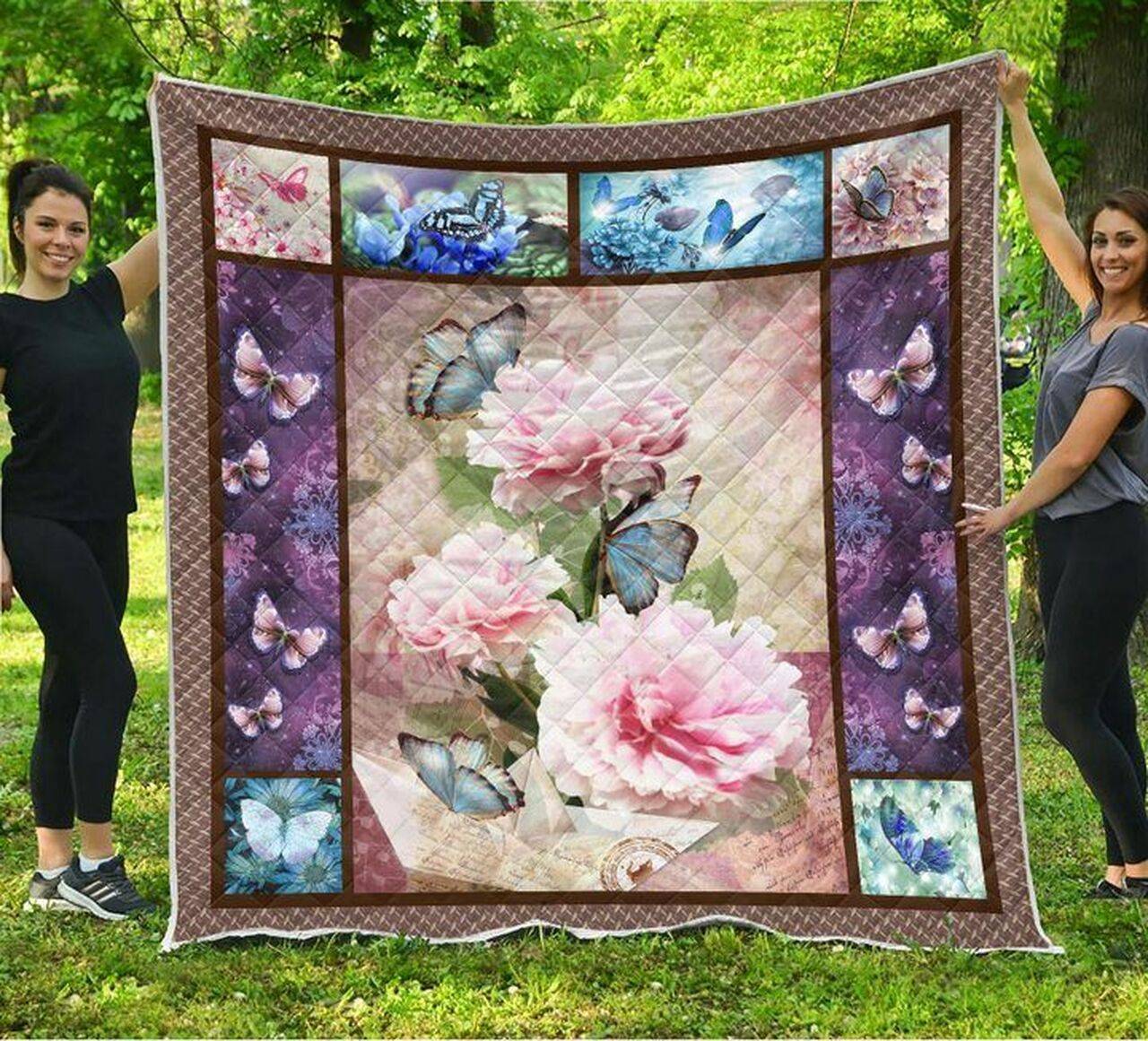 Floral Butterfly Lover Quilt Blanket Dhc1402790Td and Home Decor