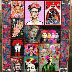 Floral Frida Kahlo Quilt  Dnstyles and Home Decor