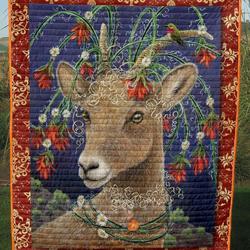 Floral Soul Goat Clt190648 Quilt Blanket and Home Decor