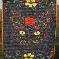 Floral Sugar Cat Clt190649 Quilt Blanket and Home Decor