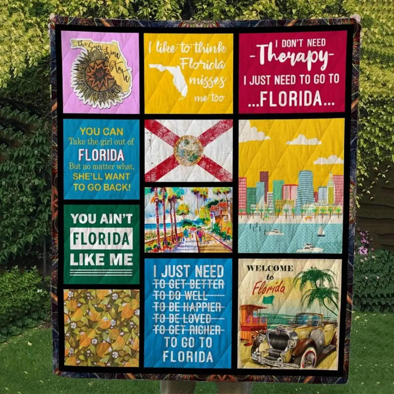 Florida Cl14100212Mdq Quilt Blanket and Home Decor