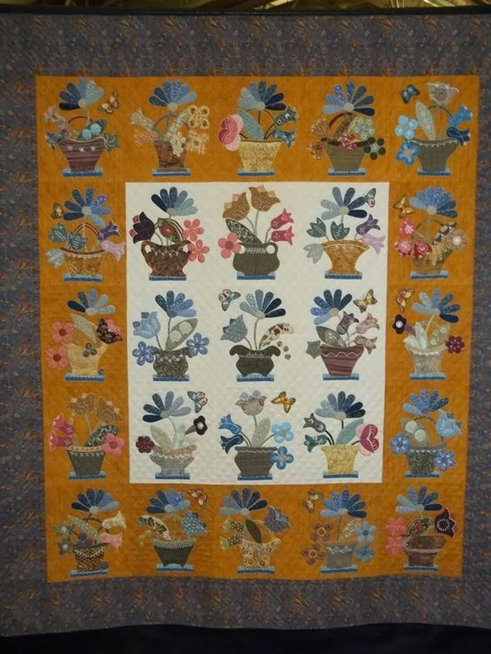 Flower Basket Cla1110266Q Quilt Blanket and Home Decor