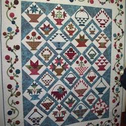 Flower Basket Cla1110270Q Quilt Blanket and Home Decor