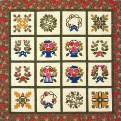 Flower Basket Cla1710224Q Quilt Blanket and Home Decor