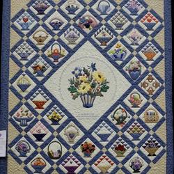 Flower Baskets Cla1910208Q Quilt Blanket and Home Decor