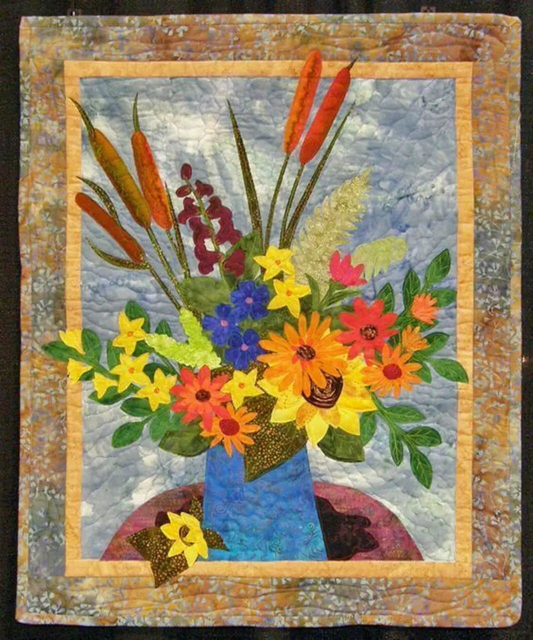 Flower Pot Hur Quilt Cysirn and Home Decor