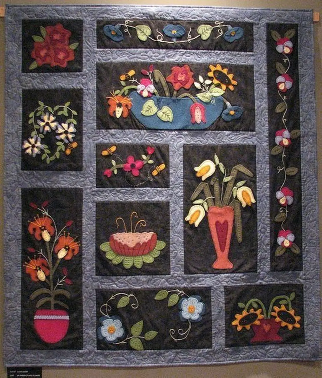 Flower Pots Cla1010292Q Quilt Blanket and Home Decor