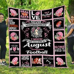 Football August Women DHCDHC DT2210 Quilt Blanket and Home Decor