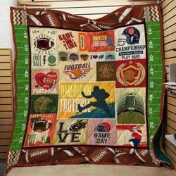 Football Cla1610463Q Quilt Blanket and Home Decor