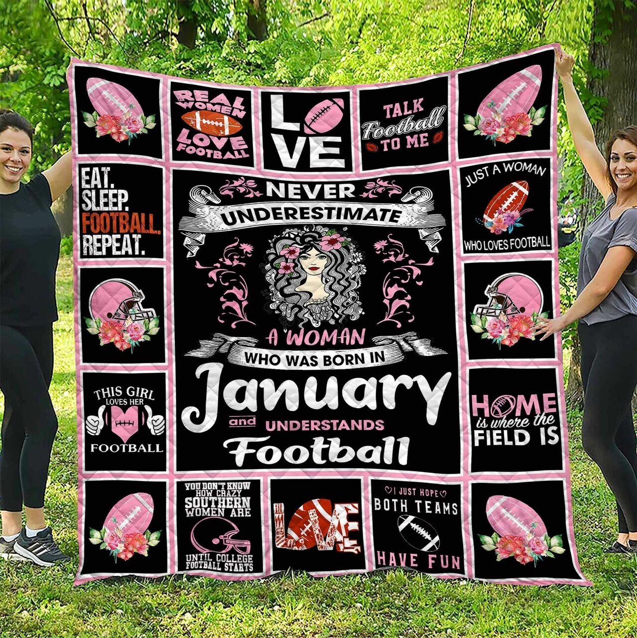 Football January Women DHCDHC DT2210 Quilt Blanket and Home Decor