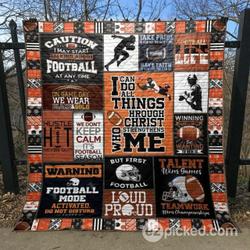 Football Life Quilt Blanket Tm99  Quilt and Home Decor