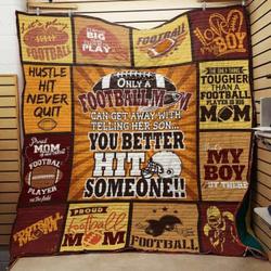 Football Mom Cla1610468Q Quilt Blanket and Home Decor