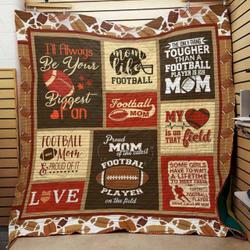 Football Mom Cld20707 Quilt Blanket and Home Decor