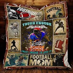 Football Mom Hur Quilt Cysikg and Home Decor