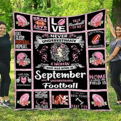 Football September Women DHCDHC DT2210 Quilt Blanket and Home Decor