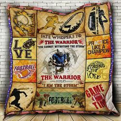 Football Warrior Quilt -Tt070819  Quilt and Home Decor
