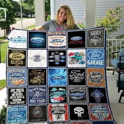Ford Motor Company Quilt Blanket and Home Decor