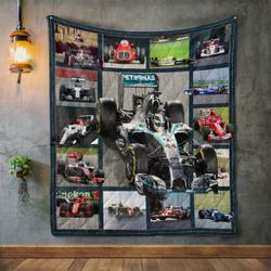 Formula One Quilt Blanket and Home Decor
