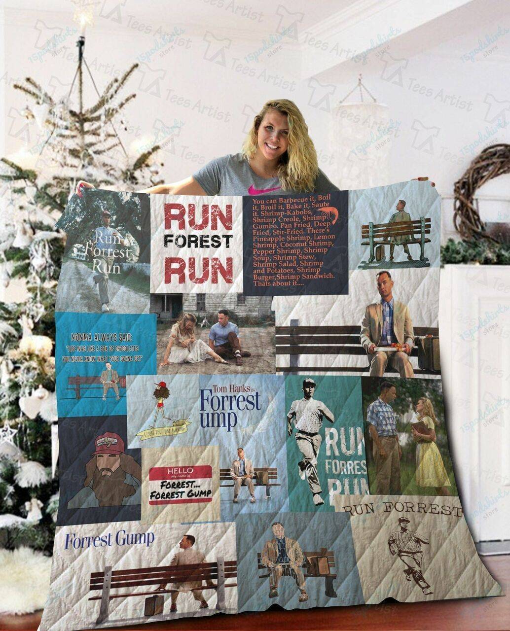 Forrest Gump Quilt Blanket 02072 and Home Decor