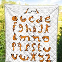 Fox Alphabet Quilt Blanket Dhc02012078Td and Home Decor