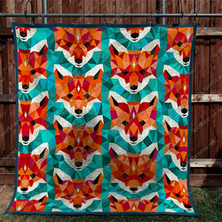 Fox Art Quilt Blanket and Home Decor