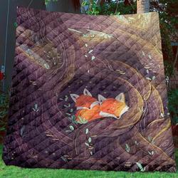 Fox CNT2109128 Quilt Blanket Sleepy and Home Decor