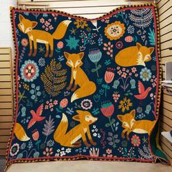 Fox In Forest Cl22100207Mdq Quilt Blanket and Home Decor