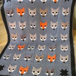 Fox Pattern Cl16100218Mdq Quilt Blanket and Home Decor