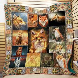 Fox Quilt Blanket Q2502 01 Dhc1312322Dd and Home Decor