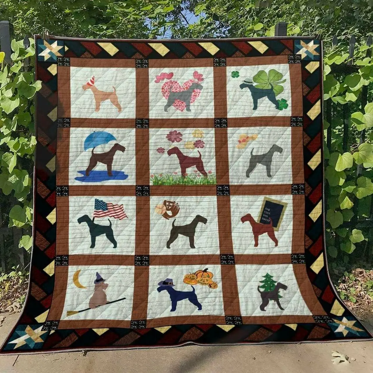 Fox Terrier Tl280511 Quilt Blanket and Home Decor