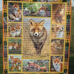 Fox Walking In Jungle Sc Quilt Derqka and Home Decor