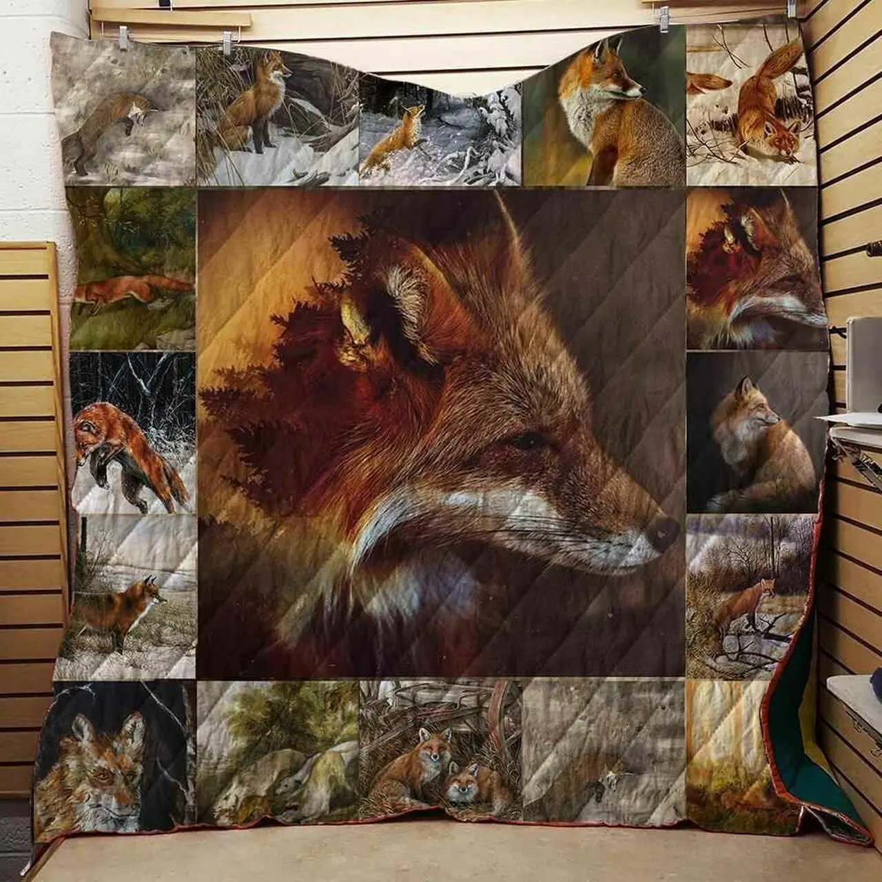 Fox Work Blanket Th1707 Quilt and Home Decor