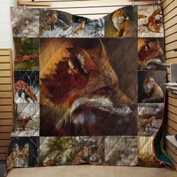 Fox Work Blanket Th1707 Quilt and Home Decor
