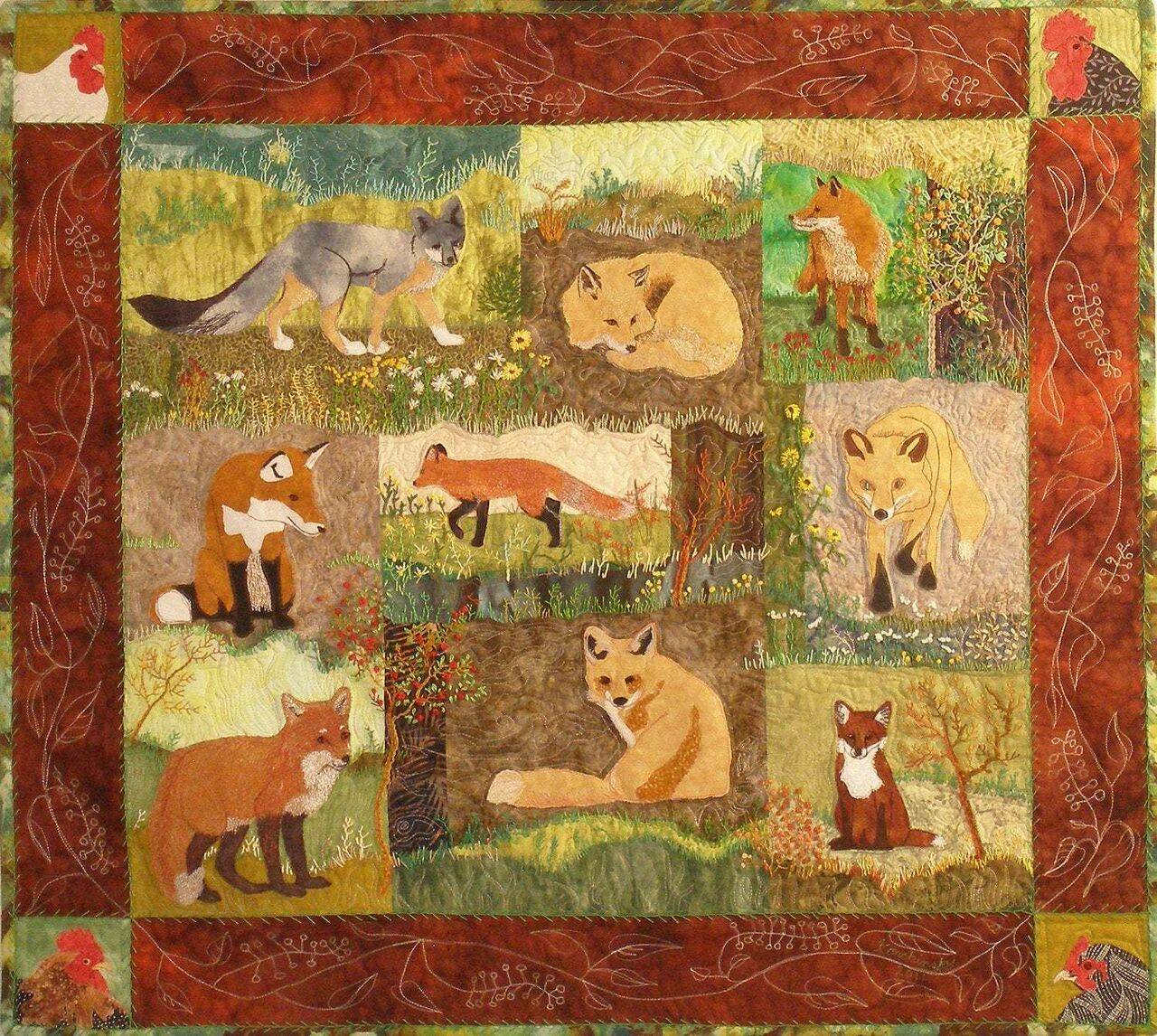 Foxes Clm270617 Quilt Blanket and Home Decor