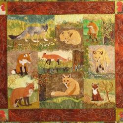 Foxes Clm270617 Quilt Blanket and Home Decor