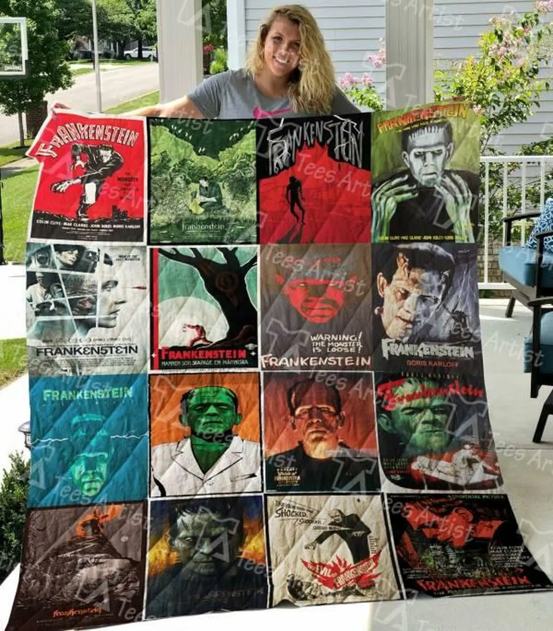 Frankenstein Quilt Blanket M120650 Quilt and Home Decor