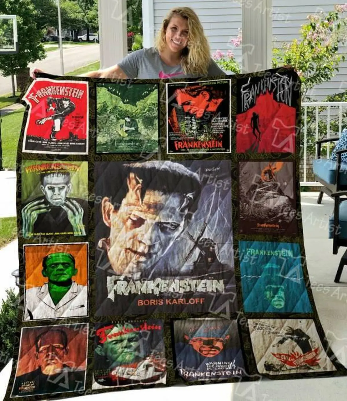 Frankenstein Quilt Blanket M120651 Quilt and Home Decor