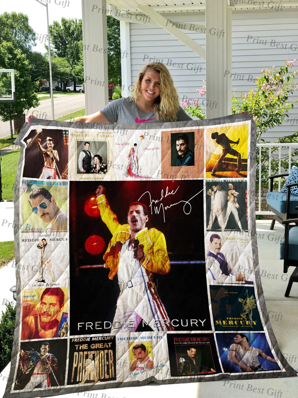 Freddie Mercury Poster Quilt 2 and Home Decor
