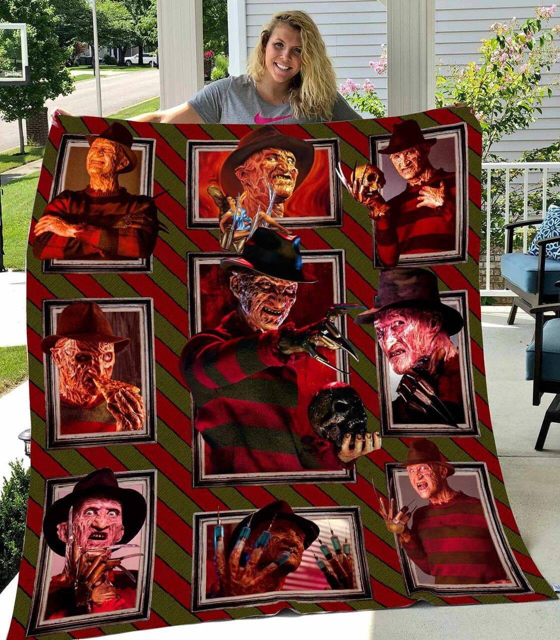 Freddy Krueger A Nightmare On Elm Street Quilt Blanket and Home Decor