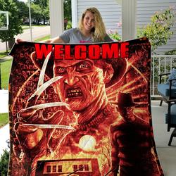 Freddy Krueger In Street H89  Quilt and Home Decor